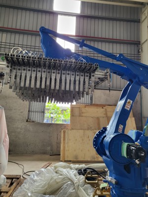 Hệ thống Robot Xếp Gạch Mộc